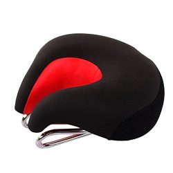 Outime Bicycle Saddle-No Nose Most Comfortable,Comfort Memory Padded Breathable Elastic Bike Sea ...