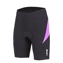 beroy Bike Shorts with 3D Gel Padded, Women Biking Shorts Women Padded(M,Purple)