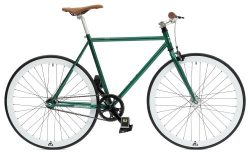 Retrospec Mini Mantra Fixie Bicycle with Sealed Bearing Hubs and Headlamp, Dark Green, 53cm/Medium