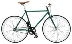 Retrospec Mini Mantra Fixie Bicycle with Sealed Bearing Hubs and Headlamp, Dark Green, 57cm/Large