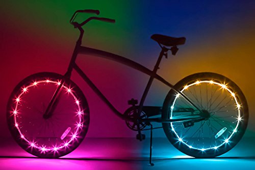Brightz, Ltd. Wheel Brightz LED Bicycle Accessory Light (2-Pack Bundle for 2 Tires), Color Morphing