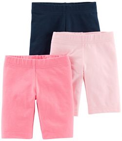 Simple Joys by Carter’s Toddler Girls’ 3-Pack Bike Shorts, Pink, Navy, 2T