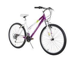 Dynacraft Speed Alpine Eagle Womens Road/Mountain 21 Speed Bike 26″, Purple/White/Green