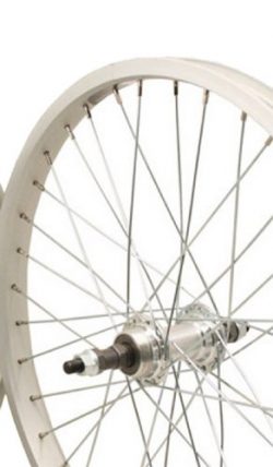 Sta-Tru Silver Alloy Bmx 1 Speed Freewheel Hub Rear Wheel (20X1.75-Inch)