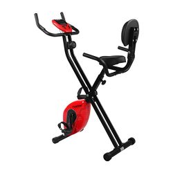 Finether Folding Magnetic Upright Exercise Bike Adjustable Fitness Equipment Work Out Machine wi ...