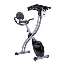 Pinty Recumbent Cycling Workstation, Foldable Upright Exercise Bike with Adjustable Magnetic Res ...