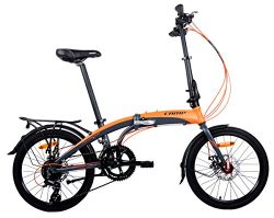 Camp 20″ Alloy 16 Speed Folding Bike Disc Brake Thunderbolt (Orange)