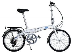 Ford by Dahon Convertible 7 Speed Folding Bicycle, White