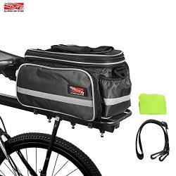 Arltb Bike Rear Bag (3 Colors) 20-35L Waterproof Bicycle Trunk Bag with Rain Cover Shoulder Stra ...