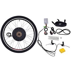 Goplus 26″ Front Wheel or Rear Wheel E-Bike Conversion Kit Electric Bicycle Motor Kit Bicy ...