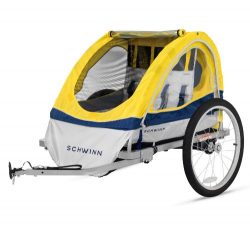 Schwinn 13-SC677AZ Echo Double Bike Trailer, Yellow