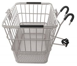 Mesh Bottom Lift-Off Basket w/ Bracket, Silver