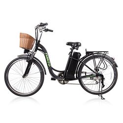 NAKTO/SPARK City Electric Bicycle Ebike with 36V 10Ah Lithium Battery for Women (Black)