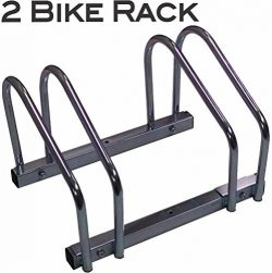 EasyGo Floor Stationary Double Bike Wheel Rack, Indoor – Outdoor Bike Stand