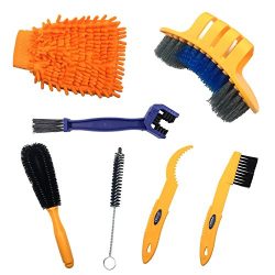 Anndason 7 Pieces Precision Bicycle Cleaning Brush Tool suitable for Mountain, Road, City, Hybri ...