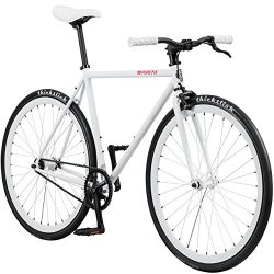 Pure Fix Original Fixed Gear Single Speed Bicycle, Romeo White, 54cm/Medium