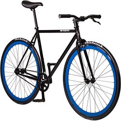 Pure Fix Original Fixed Gear Single Speed Bicycle, Bravo Black/Blue, 54cm/Medium