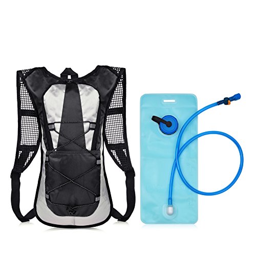 Vbiger Hydration Cycling Backpack, Black with Bladder, 5L+2L Water Bladder