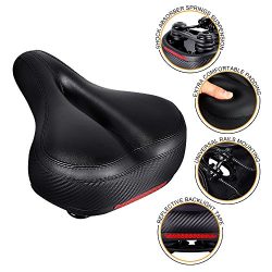 Yoleo Comfort Bike Seat, Bicycle Seat Saddle Replacement with Taillight Bicycle Accessories Univ ...