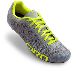 Giro Empire E70 Knit Cycling Shoes – Men’s Grey Heather/Highlight Yellow 46.5