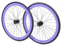 Retrospec Bicycles Mantra Fixed-Gear/Single-Speed Wheelset, 700 x 25C, Purple