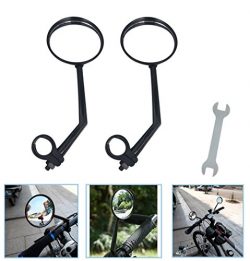 A Pair of Rearview Bicycle Mirrors, Bike Mirrors Support 360°Rotation (Suitable for Mountain Bik ...