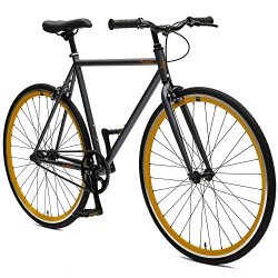 Critical Cycles Harper Single-Speed Fixed Gear Urban Commuter Bike; 57cm, Graphite & Orange