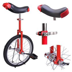 AW Red 18″ Inch Wheel Unicycle Leakproof Butyl Tire Wheel Cycling Outdoor Sports Fitness E ...