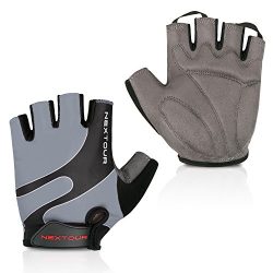 NEXTOUR Cycling Gloves Mountain Bike Gloves Half Finger Road Racing Riding Gloves with Light Sil ...