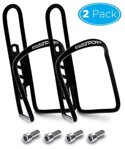 Aduro Sport Bike Water Bottle Holder Aluminum Cage, [2x Pack] Bicycle Water Bottle Mount Lightwe ...