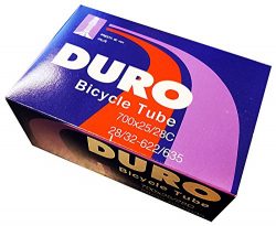 Duro Inner Tube, 60mm Presta Valve, 700 x 25/28C, for Fixie Fixed Gear & Road Bikes.