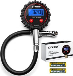 DIYCO Digital Tire pressure gauge | For Cars Motorcycle Rv Suv Truck TPMS Bike | 150 PSI with He ...