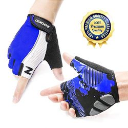 ZOOKKI Cycling Gloves Mountain Bike Gloves Road Racing Bicycle Gloves Light Silicone Gel Pad Rid ...