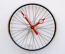 Bike Wheel Clock, unique large wall clock, bike clock, bicycle wheel clock, industrial wall cloc ...