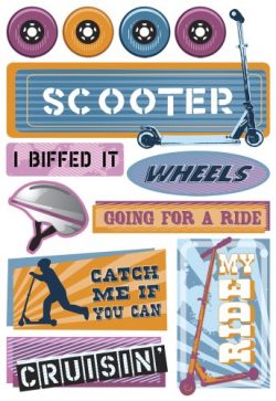 Karen Foster Design – Stickers – Bikes and Scooters Collection – Kids Scooters