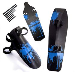 FETESNICE Cycling MTB Mountain Bike Road Bicycle Front Rear Mudguard Fender and Front Clip-on Bi ...