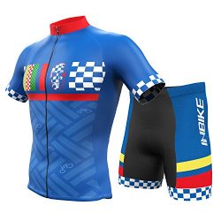 INBIKE Men’s Summer Breathable Cycling Jersey and 3D Silicone Padded Shorts Set Outfit