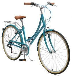 Critical Cycles Beaumont-7 Seven Speed Lady’s Urban City Commuter Bike, Turquoise, 38cm (S ...