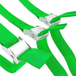 3 Strap For Car Cargo Rack – Lashing Straps for Kayak Trailers – Green Tie Down Boat ...