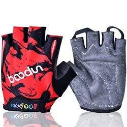 MIFULGOO BDHGF-H Boy Girl Child Children Kid Half Finger Fingerless Short Gloves for Cycling Ska ...