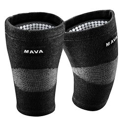 Mava Sports Reflexology Knee Support Sleeves (Pair) for Joint Pain and Arthritis Relief, Improve ...