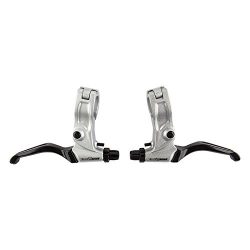 Black Ops BMX Bent Brake Levers, Pair, Silver/Black