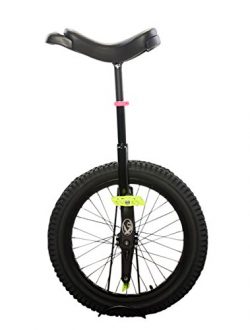 Koxx Fluo 20 Trials Unicycle, Black with Neon Yellow Pedals