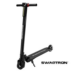 Swagtron SWAGGER 1, BLACK High Speed Adult Electric Scooter; Ultra-Lightweight Carbon Fiber; Eas ...