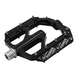 FOOKER Bike Pedals Non-Slip Aluminum Alloy Mtb Mountain Bike Pedals 3 Bearing 9/16 For Road BMX  ...