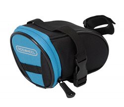 Roswheel 13656 Bike Saddle Bag Bicycle Under Seat Pack Cycling Accessories Pouch, Black/Blue