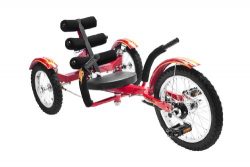 Mobo Cruiser Mobito Ultimate Three Wheeled Cruiser, Red, 16-Inch