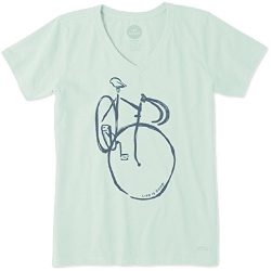 Life is Good Womens Spring Crusher Vee: Fixed Gear Bike – Minty Green, 2XL