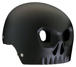 Mongoose Boy’s Skull Black Helmet with Orange Inserts