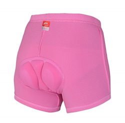 Gloous Women 3D Padded Bicycle Cycling Underwear Shorts (Pink, XL)